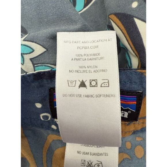 Patagonia Men’s Minimalist Wavefarer Board Shorts 33 Paradise Fish Glass Blue - Picture 6 of 8